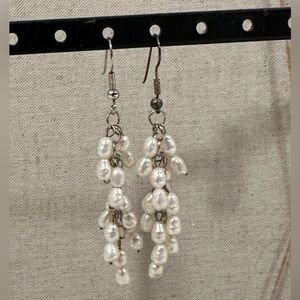 Striking Waterfall Freshwater Pearls Earrings